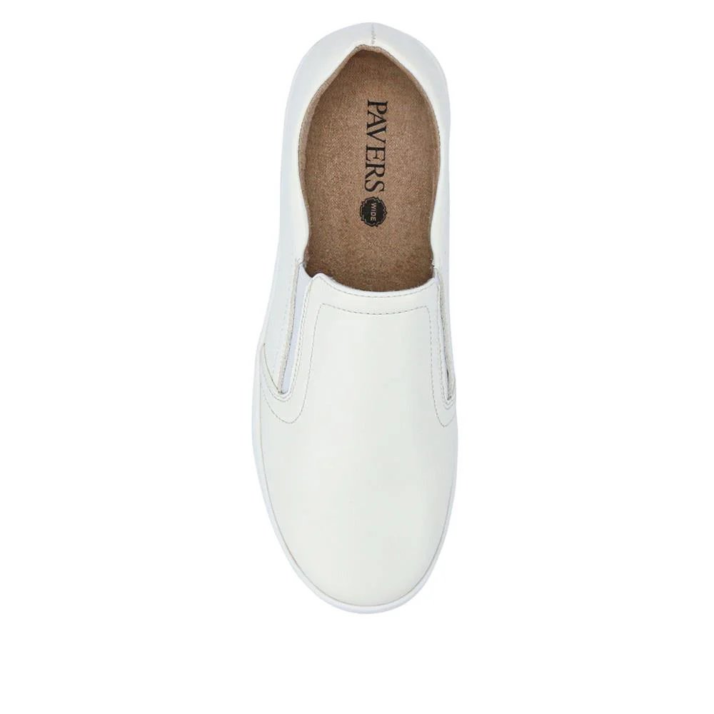 Wide Fit Ladies' Slip-On Shoes - WBINS41016 / 327 017 - White - Image 5