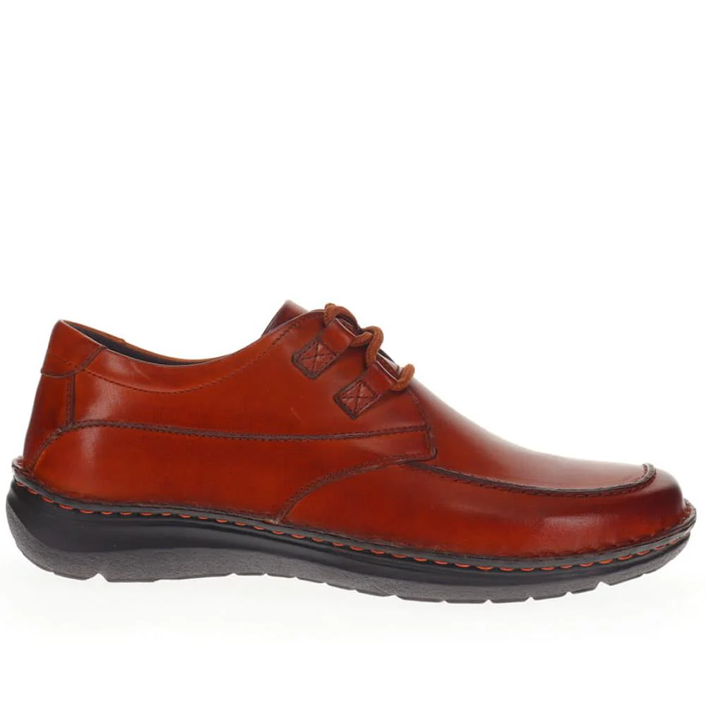 Wide Fit Leather Lace-Up Shoes - PARK40035 / 325 803 - Tan - Image 2