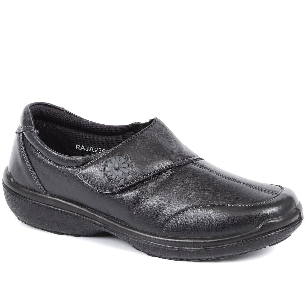 Wide Fit Leather One-Touch-Fasten Monk Shoes - RAJA2305 / 307 957
