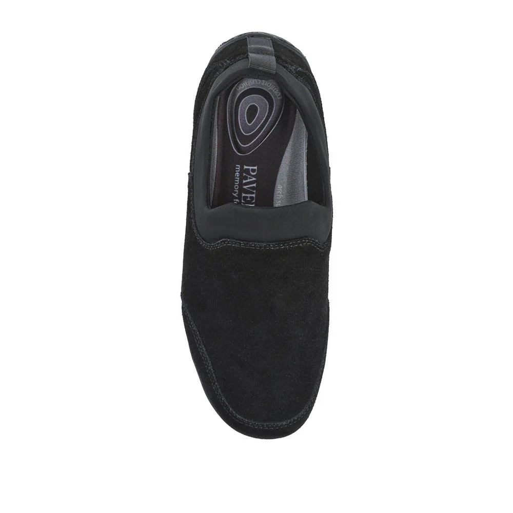 Wide-Fit Leather Slip-On Shoes - BRK42018 / 328 405 - Black - Image 5