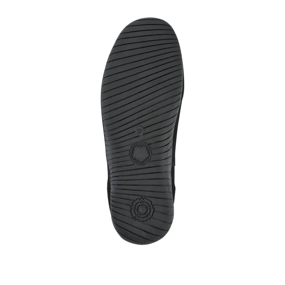 Wide-Fit Leather Slip-On Shoes - BRK42018 / 328 405 - Black - Image 6