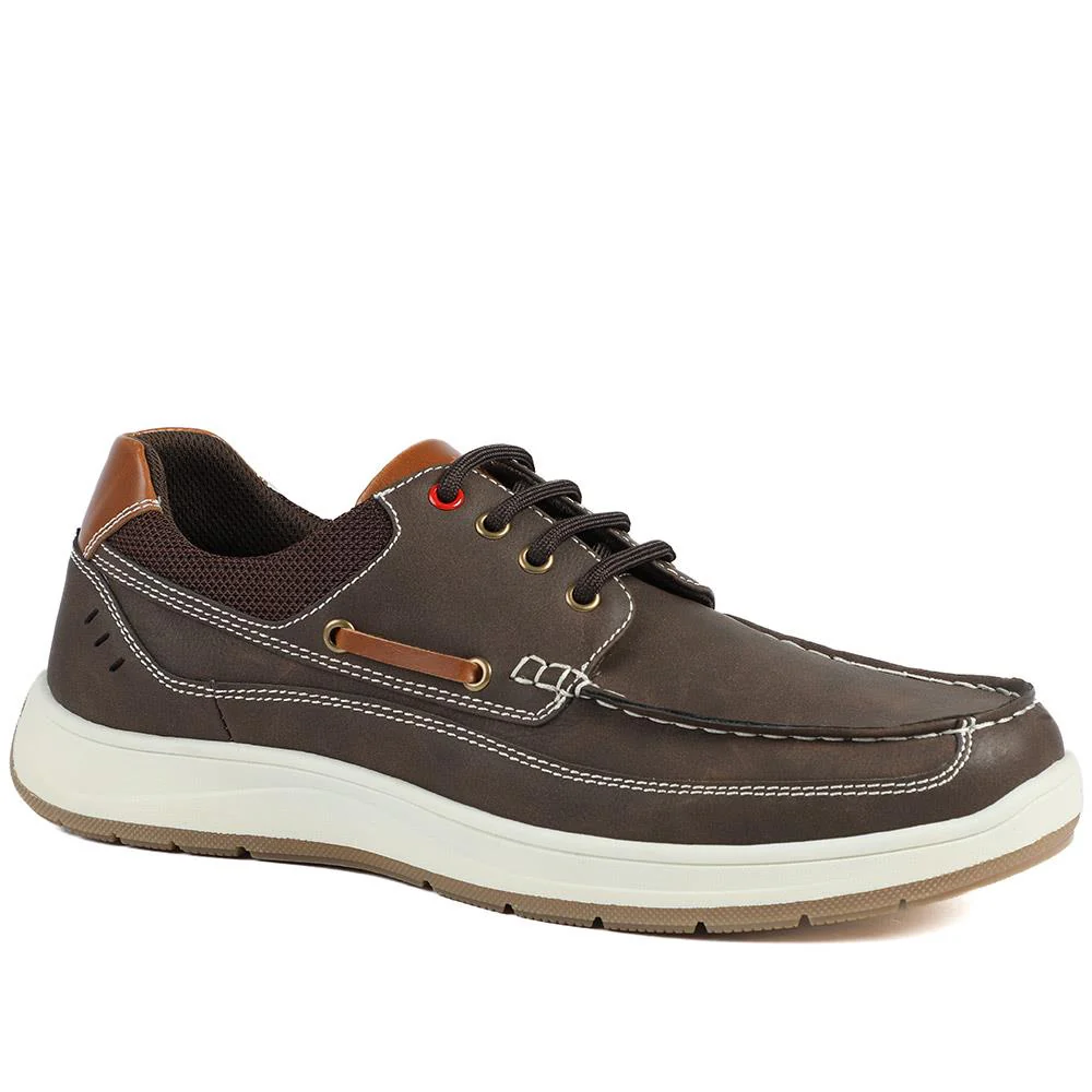 Wide Fit Lightweight Lace Up Shoes - CHANG43000 / 328 832 - Brown