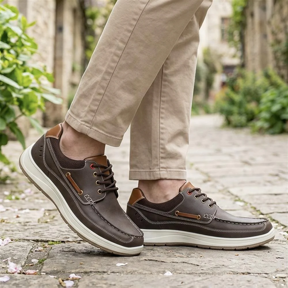 Wide Fit Lightweight Lace Up Shoes - CHANG43000 / 328 832 - Brown - Image 2