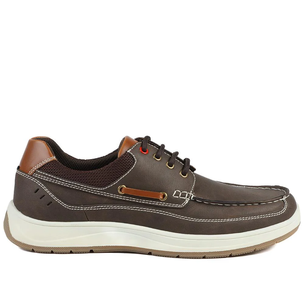 Wide Fit Lightweight Lace Up Shoes - CHANG43000 / 328 832 - Brown - Image 3