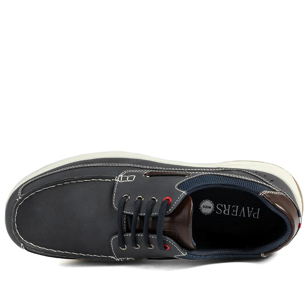 Wide Fit Lightweight Lace Up Shoes - CHANG43000 / 328 832 - Navy - Image 5