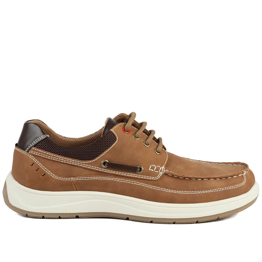 Wide Fit Lightweight Lace Up Shoes - CHANG43000 / 328 832 - Tan - Image 3