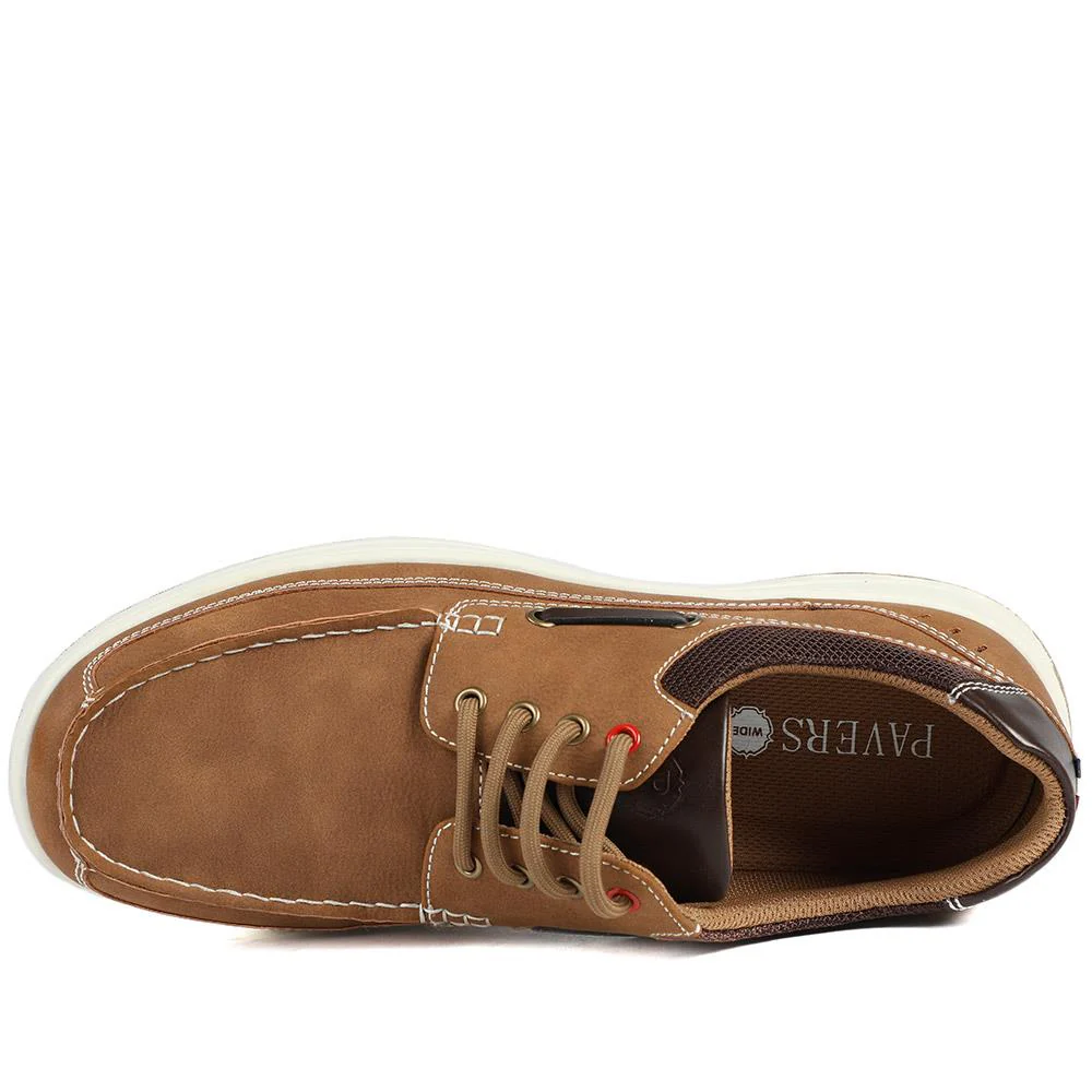 Wide Fit Lightweight Lace Up Shoes - CHANG43000 / 328 832 - Tan - Image 5