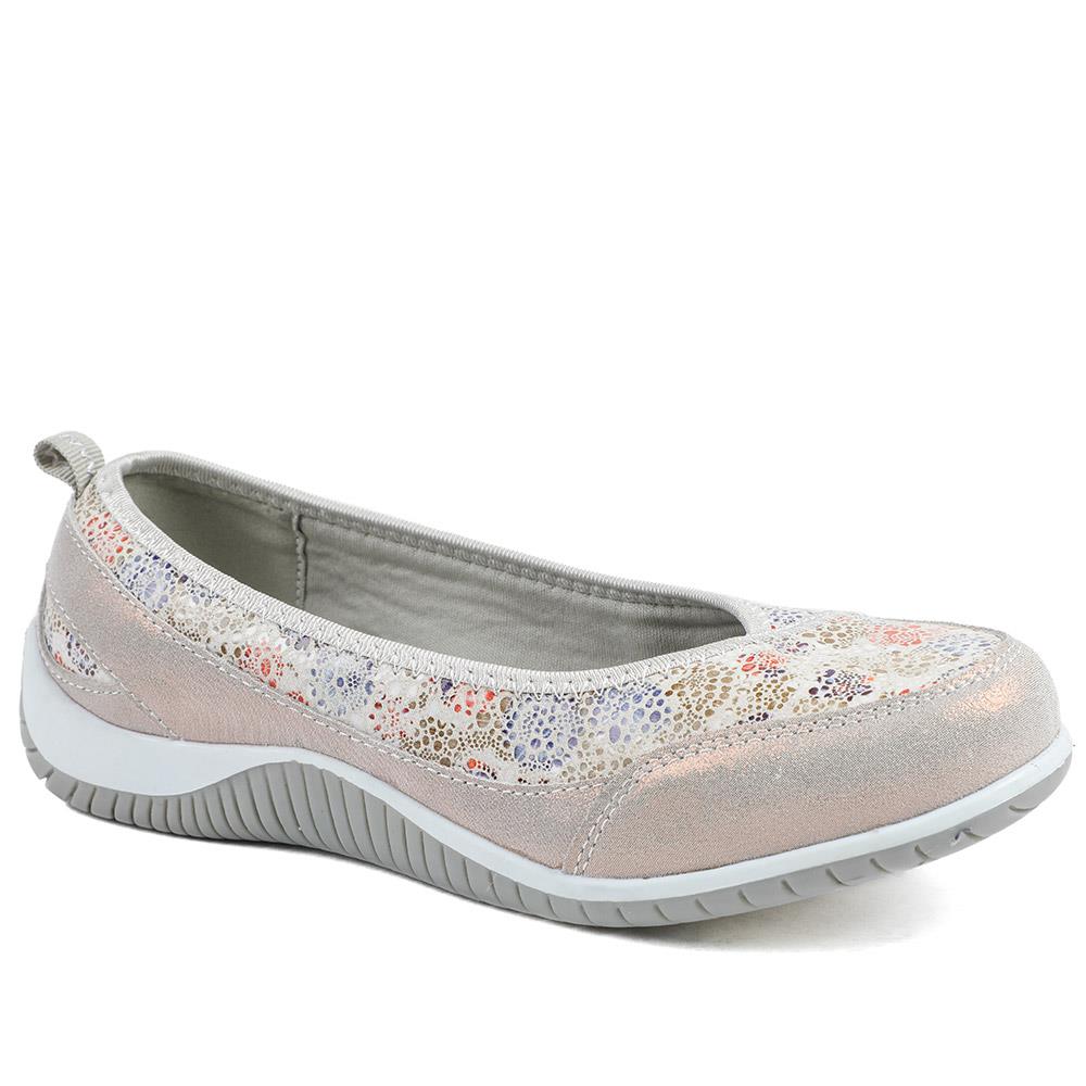 Wide Fit Memory Foam Floral Pumps - BRK43007 / 329 007 - Floral