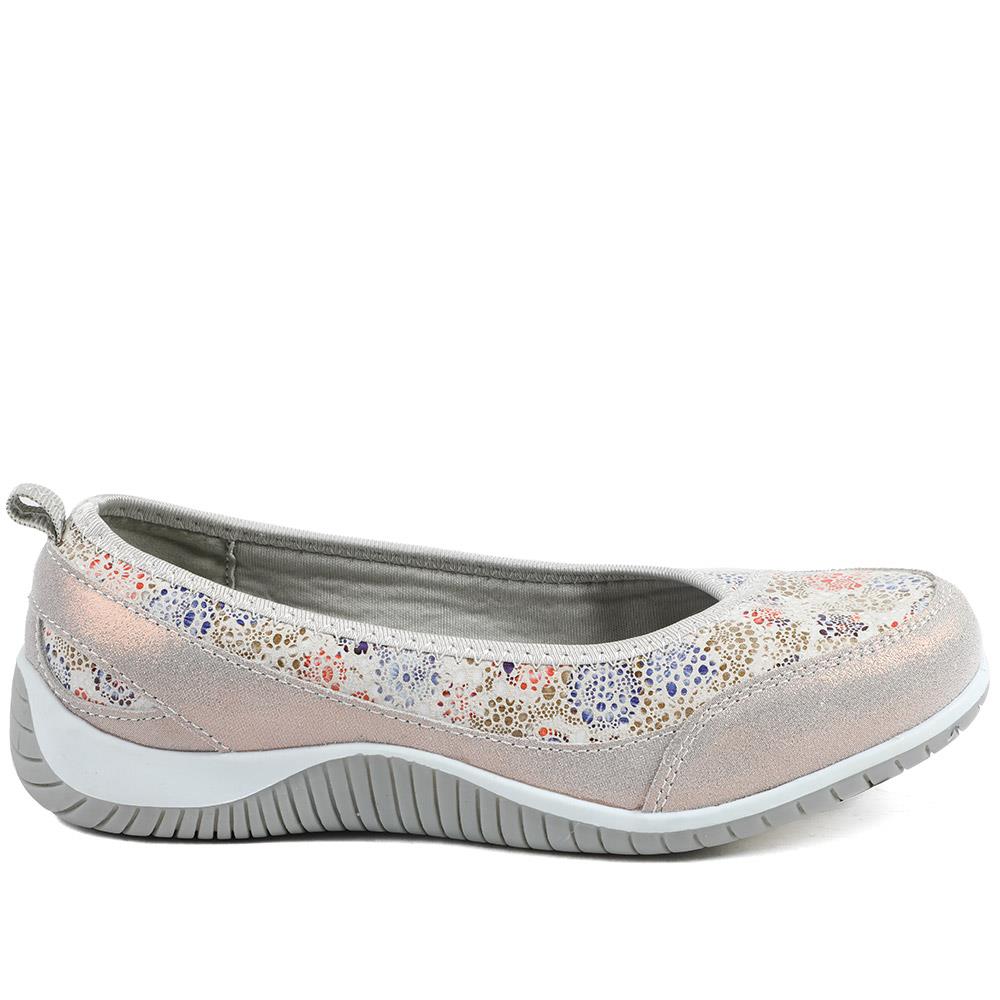 Wide Fit Memory Foam Floral Pumps - BRK43007 / 329 007 - Floral - Image 3