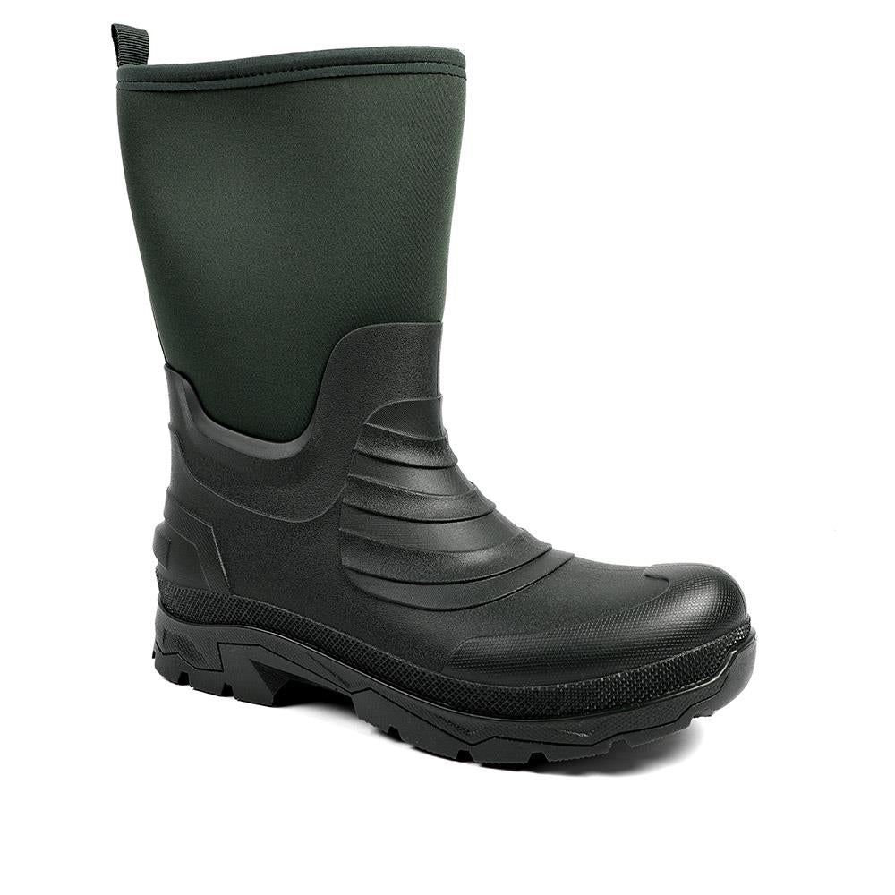 Wide Fit Rugged Water Resistant Wellies - FEI42006 / 328 528 - Green