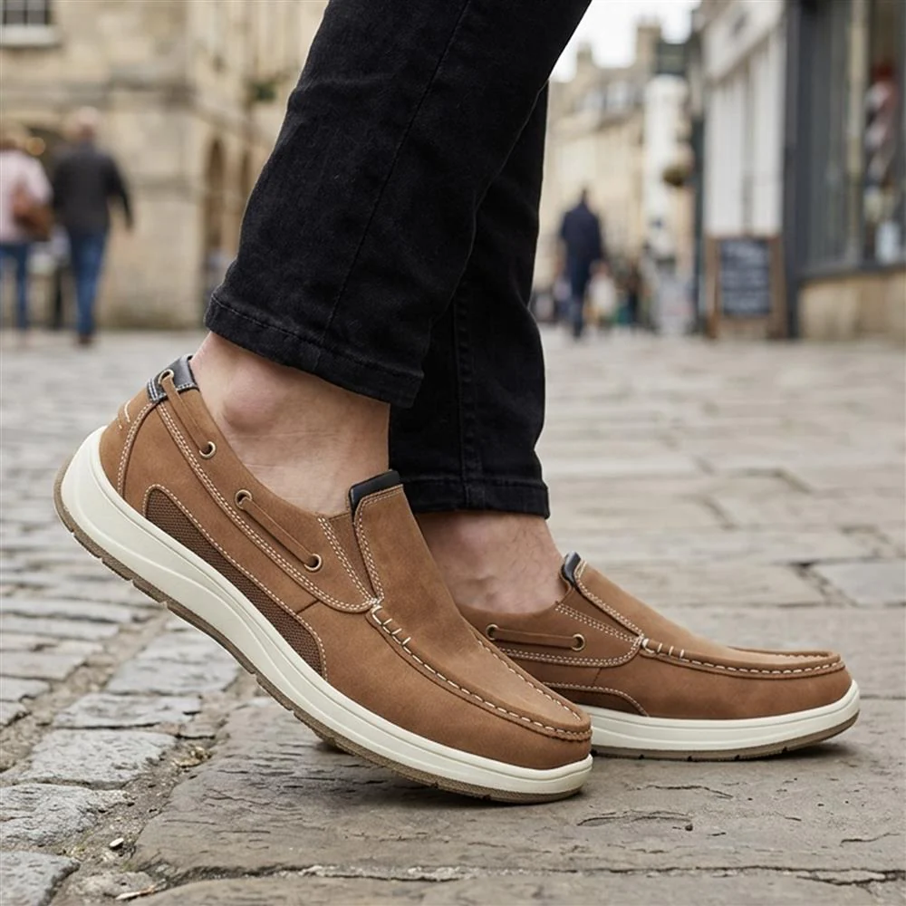 Wide Fit Slip On Casual Shoes - CHANG43001 / 328 833 - Tan - Image 2