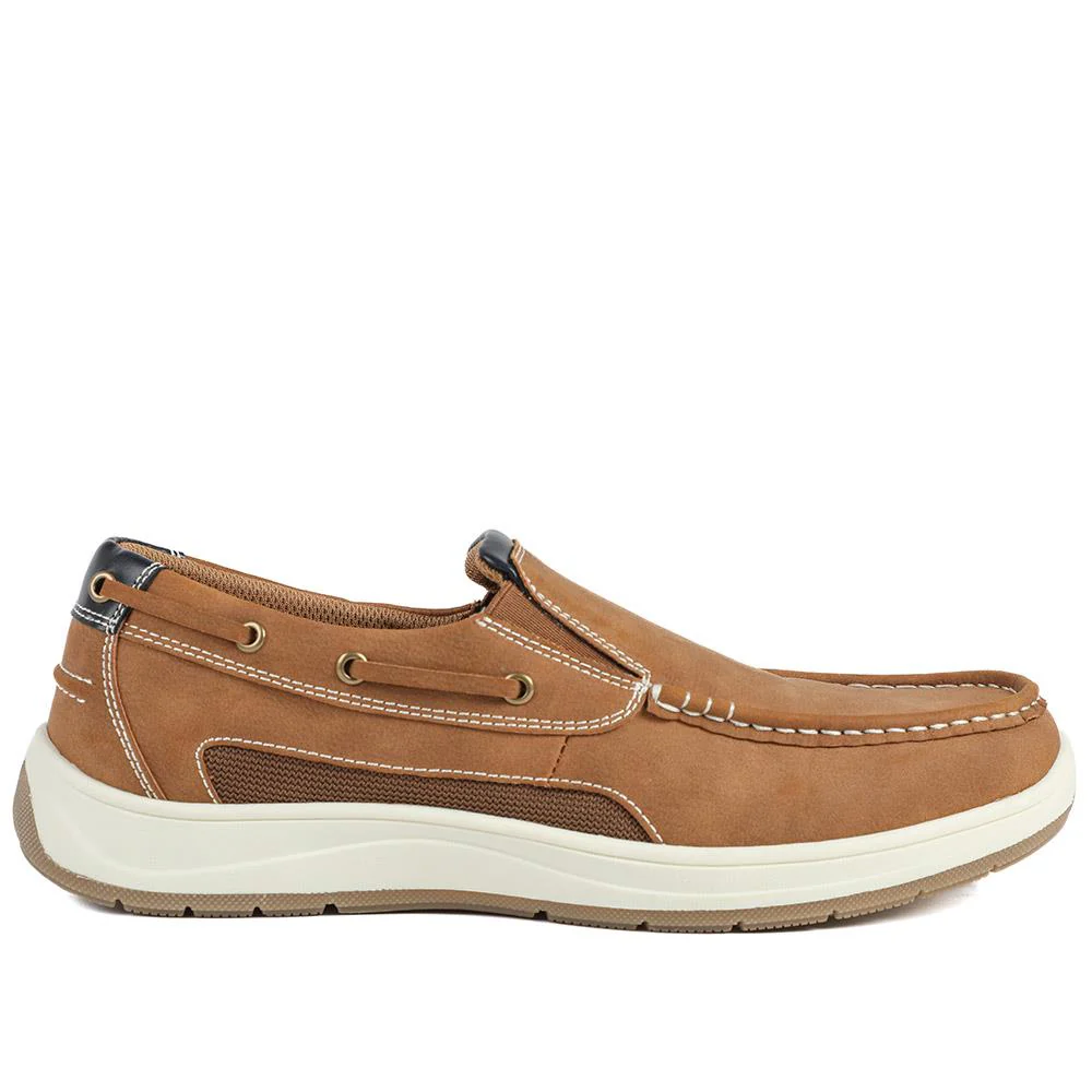 Wide Fit Slip On Casual Shoes - CHANG43001 / 328 833 - Tan - Image 3