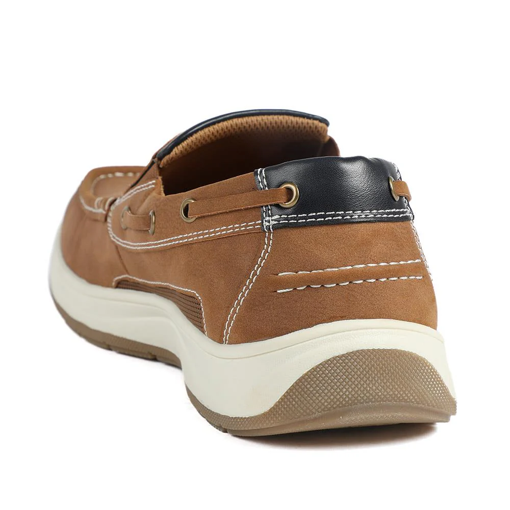 Wide Fit Slip On Casual Shoes - CHANG43001 / 328 833 - Tan - Image 4