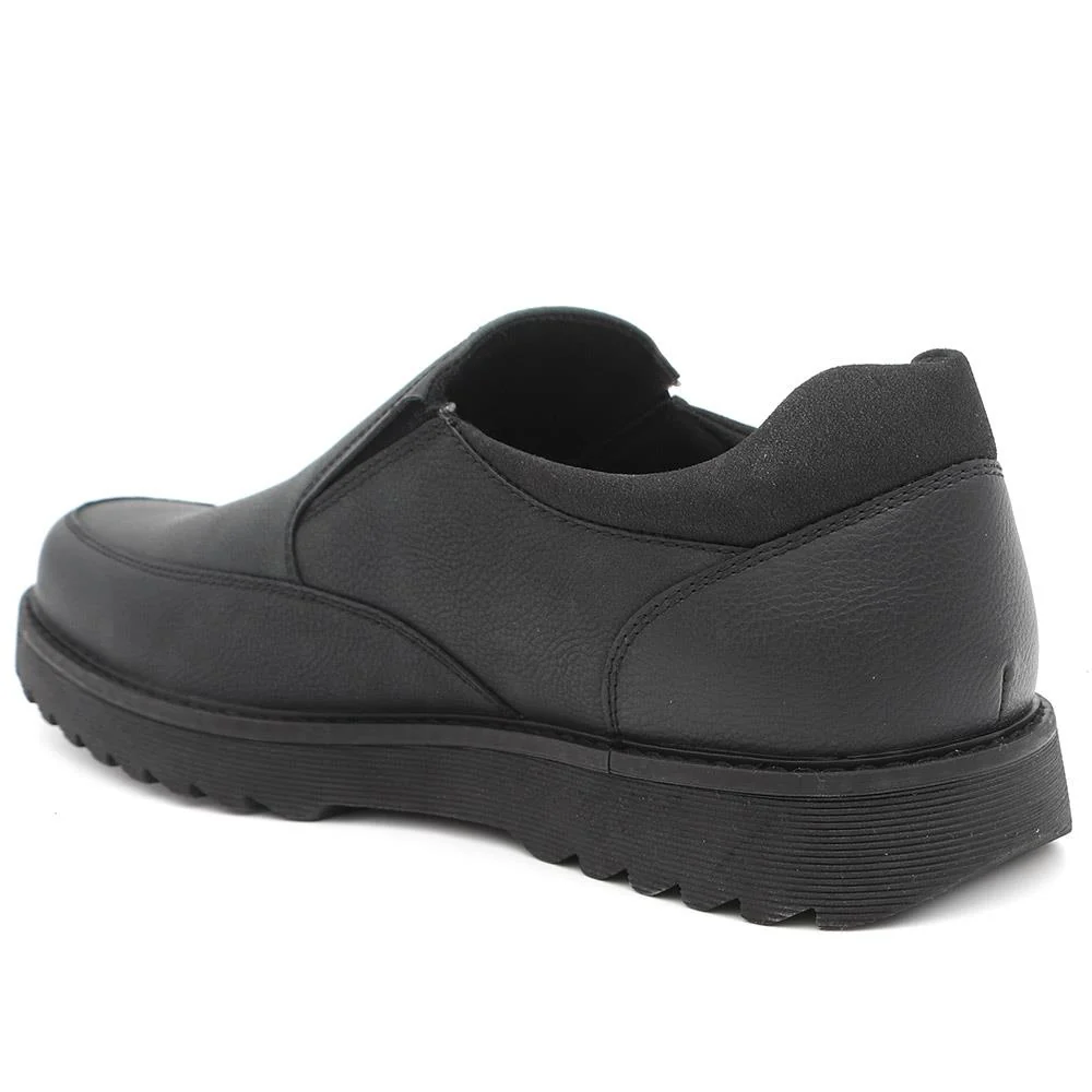 Wide Fit Smart Casual Moccasins - XINGH44006 / 330 040 - Black - Image 4