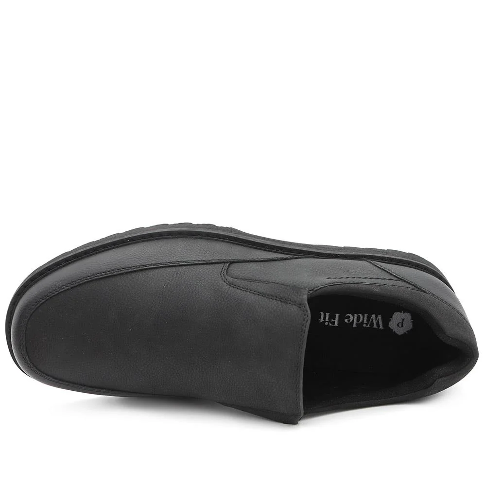 Wide Fit Smart Casual Moccasins - XINGH44006 / 330 040 - Black - Image 5