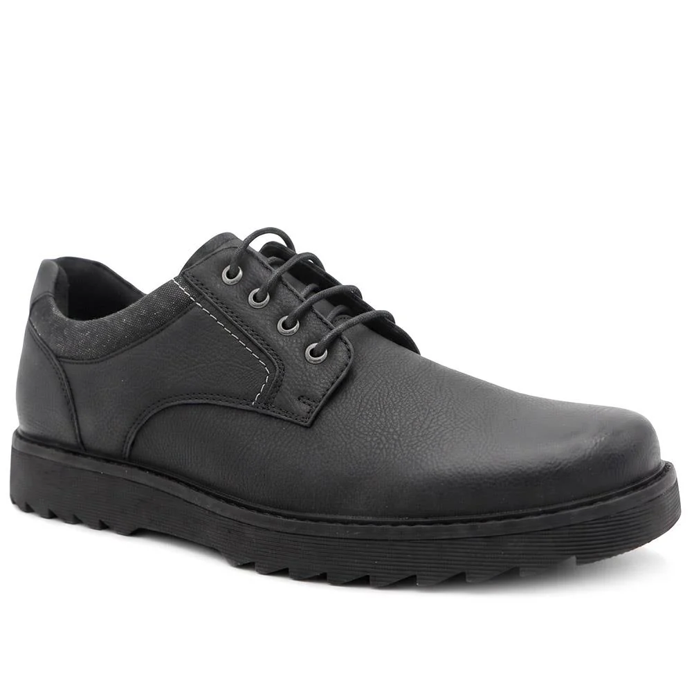 Wide Fit Smart Lace Up Shoes - XINGH44007 / 330 041 - Black