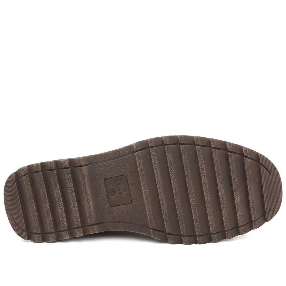 Wide Fit Smart Lace Up Shoes - XINGH44007 / 330 041 - Tan - Image 6