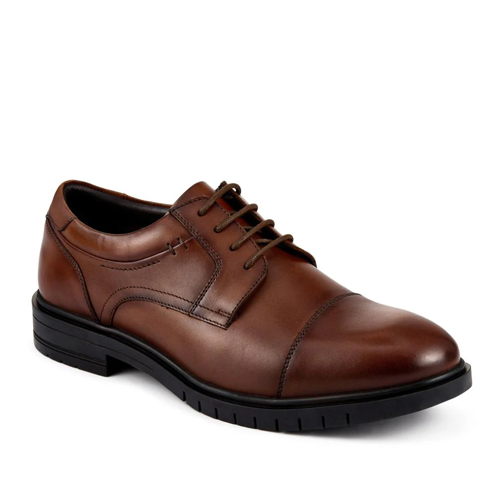 Wide Fit Smart Leather Derby Shoes - JFOOT42026 / 328 191