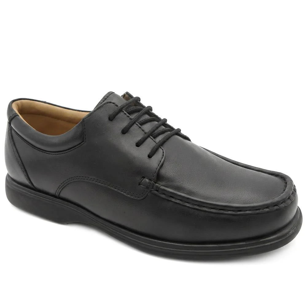 Wide Fit Smart Leather Lace Up Shoes - MOEN43011 / 329 584 - Black