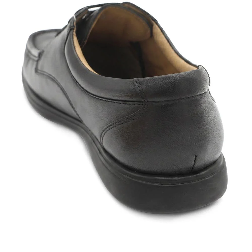 Wide Fit Smart Leather Lace Up Shoes - MOEN43011 / 329 584 - Black - Image 4