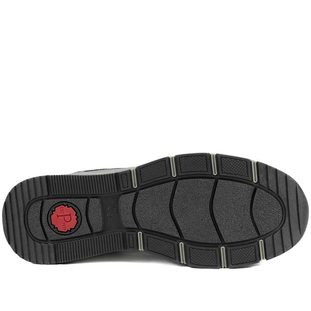 Wide Fit Zip & Lace Fasten Casual Trainers - WBINS42069 / 327 866 - Navy - Image 6