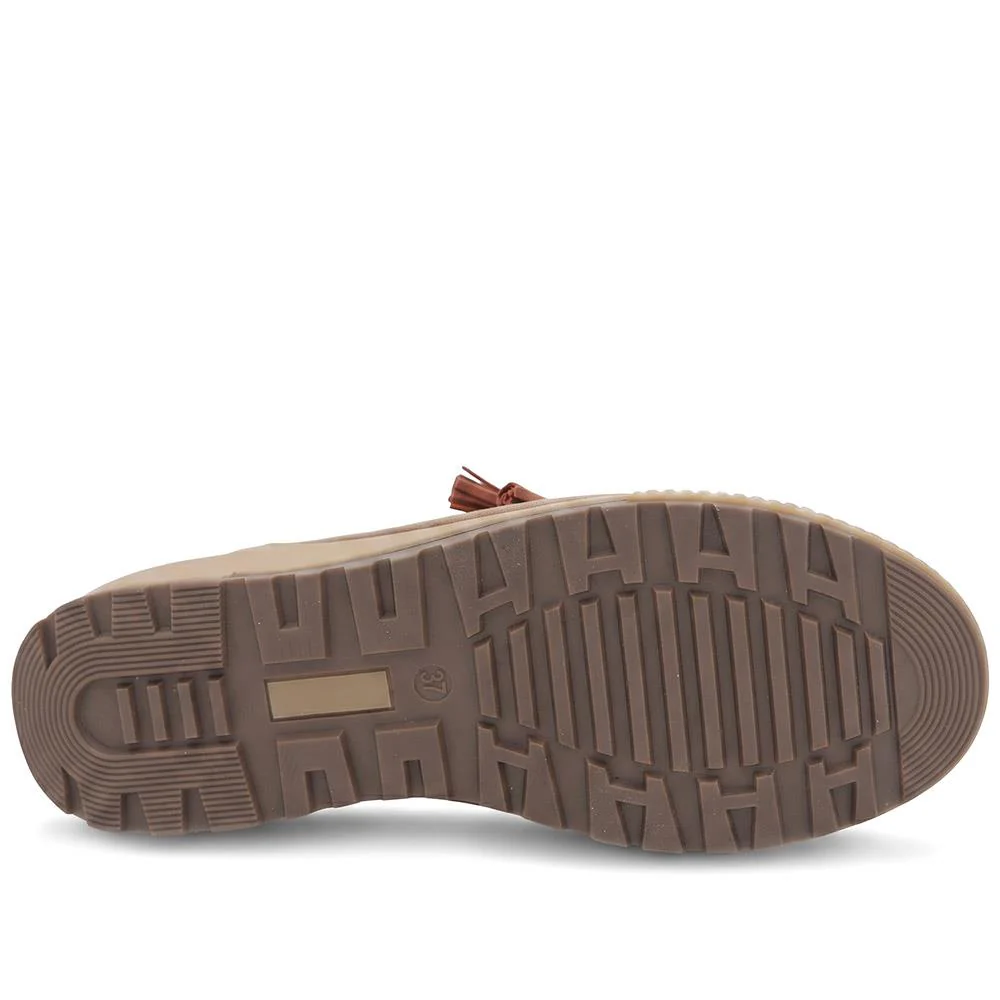 Wide Fit Zip & Lace Trainers - WBINS41019 / 326 929 - Taupe - Image 6
