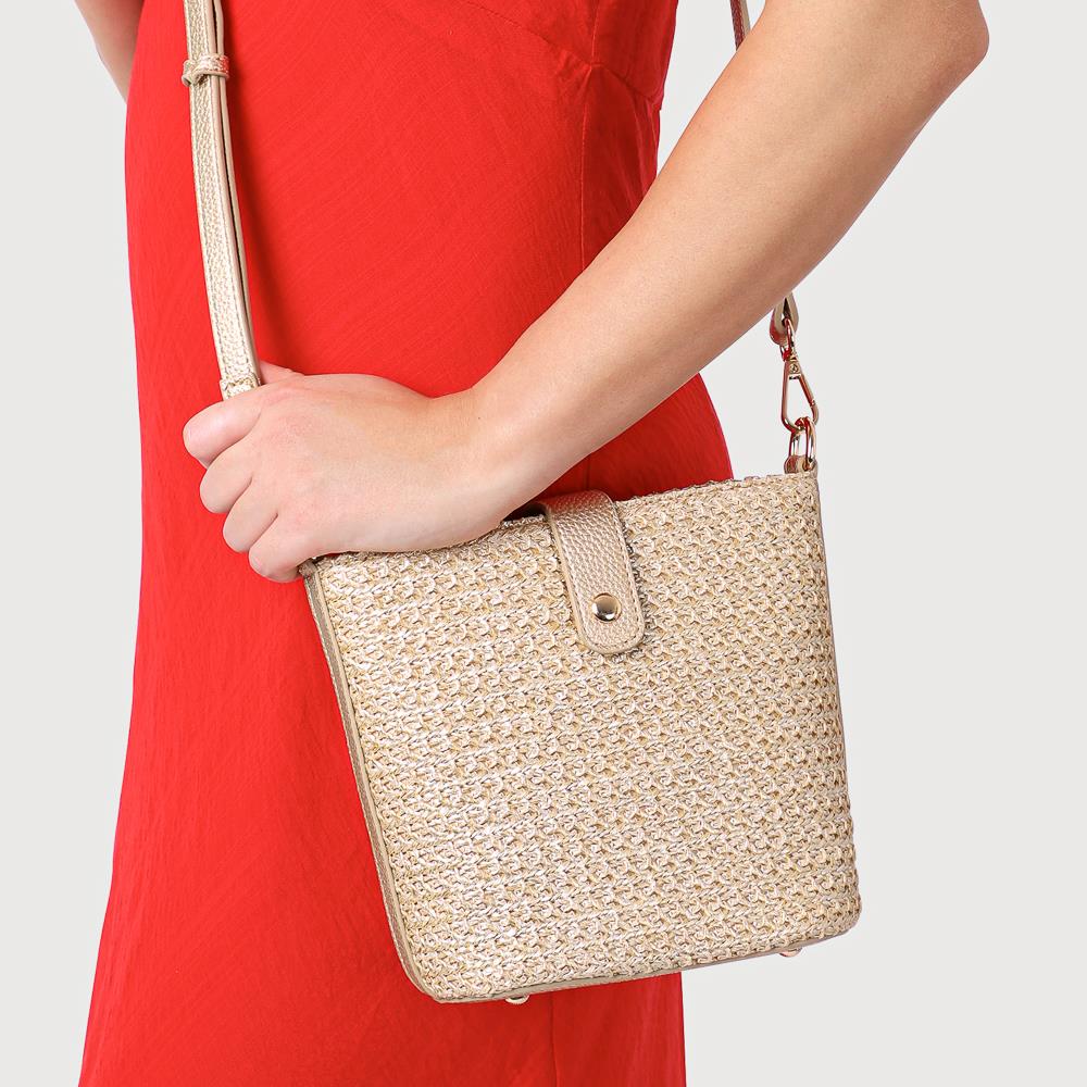 Woven Cross-Body Bag - RIM39003 / 325 286 - Gold - Image 5