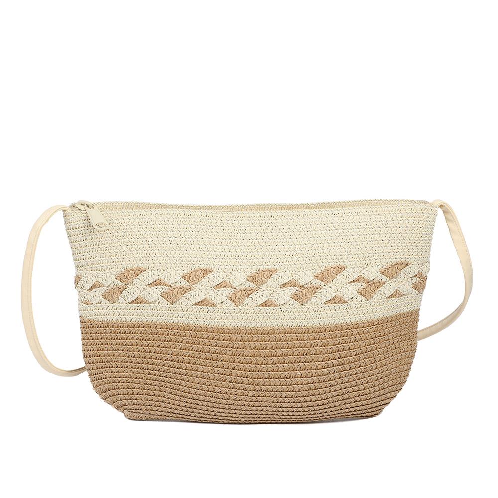 Woven Straw Crossbody Bag - QIA43002 / 329 305 - Natural Multi