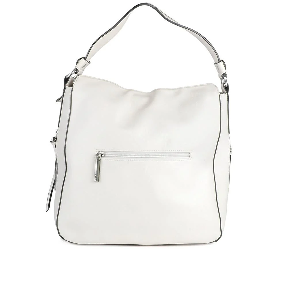 XTI Zip Close Shoulder Bag - XTI44000 / 330 464 - Beige - Image 3