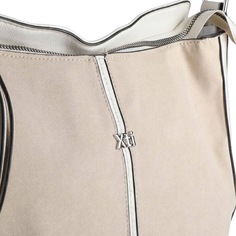 XTI Zip Close Shoulder Bag - XTI44000 / 330 464 - Beige - Image 5