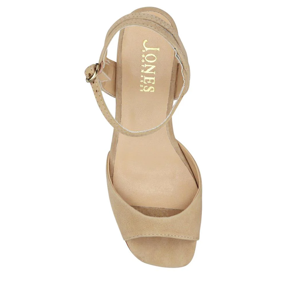 Ymilia Tall Leather Court Shoes - YMILIA / 327 350 - Beige Suede - Image 4