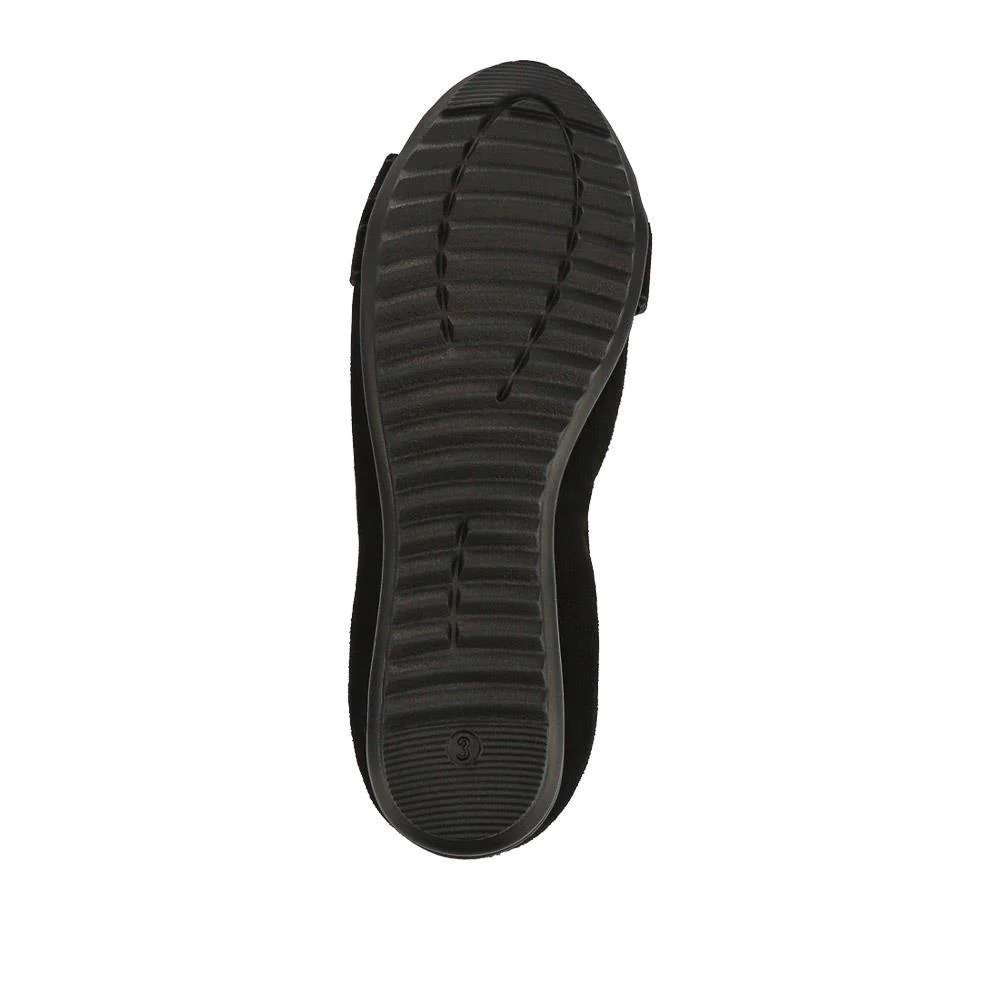 Yvette Leather Wide-Fit Ballet Pumps - YVETTE / 326 959 - Black Suede - Image 6