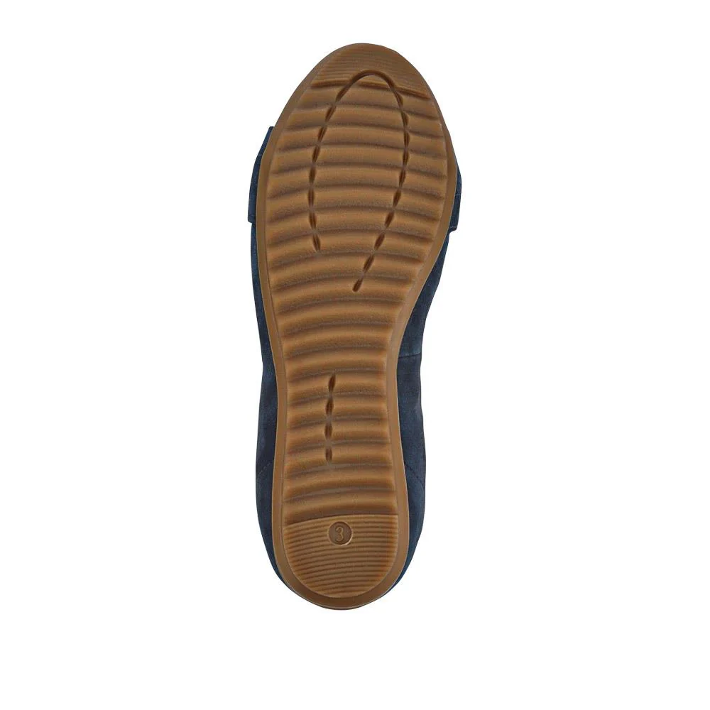 Yvette Leather Wide-Fit Ballet Pumps - YVETTE / 326 959 - Navy Suede - Image 6