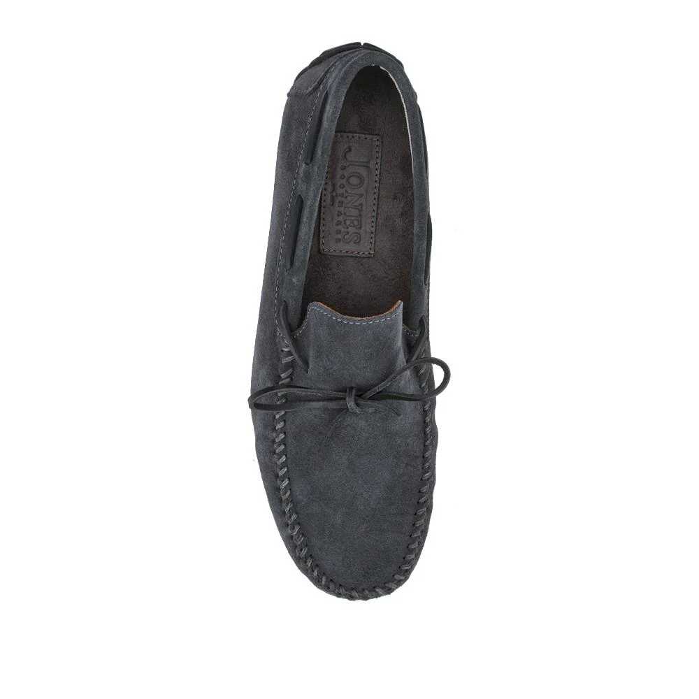 Zeke Leather Full Slippers - ZEKE / 328 015 - Charcoal - Image 4