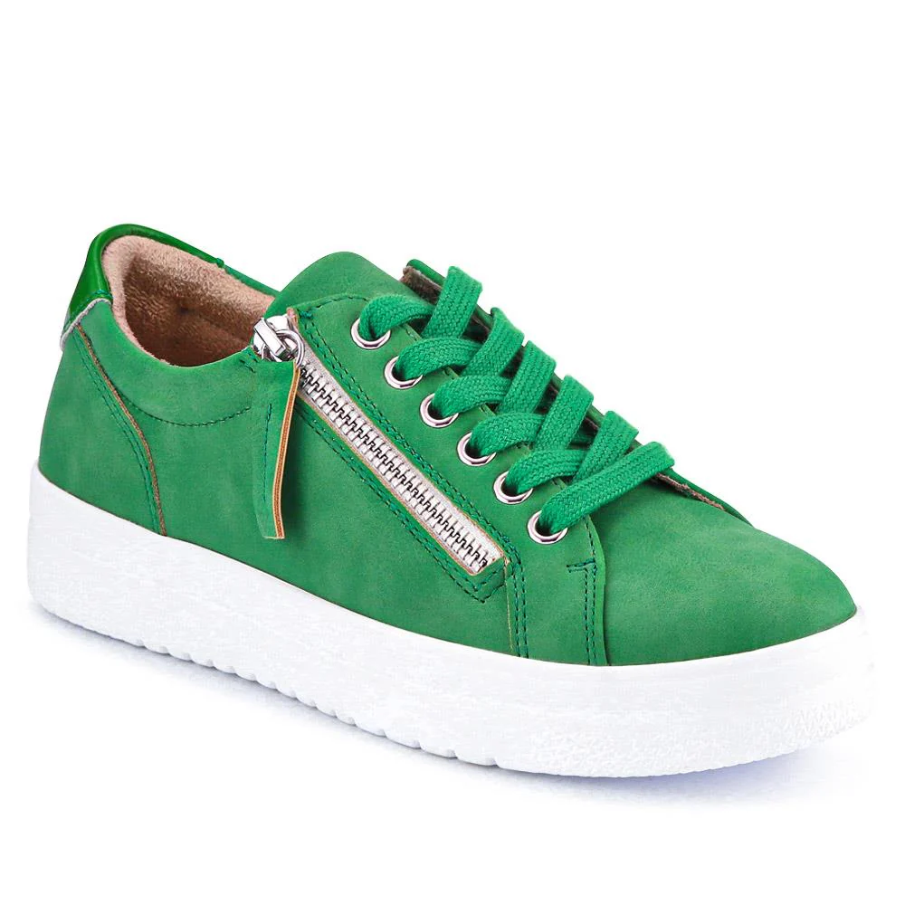 Zip Up Chunky Platform Trainers - WBINS35156 / 321 796 - Green