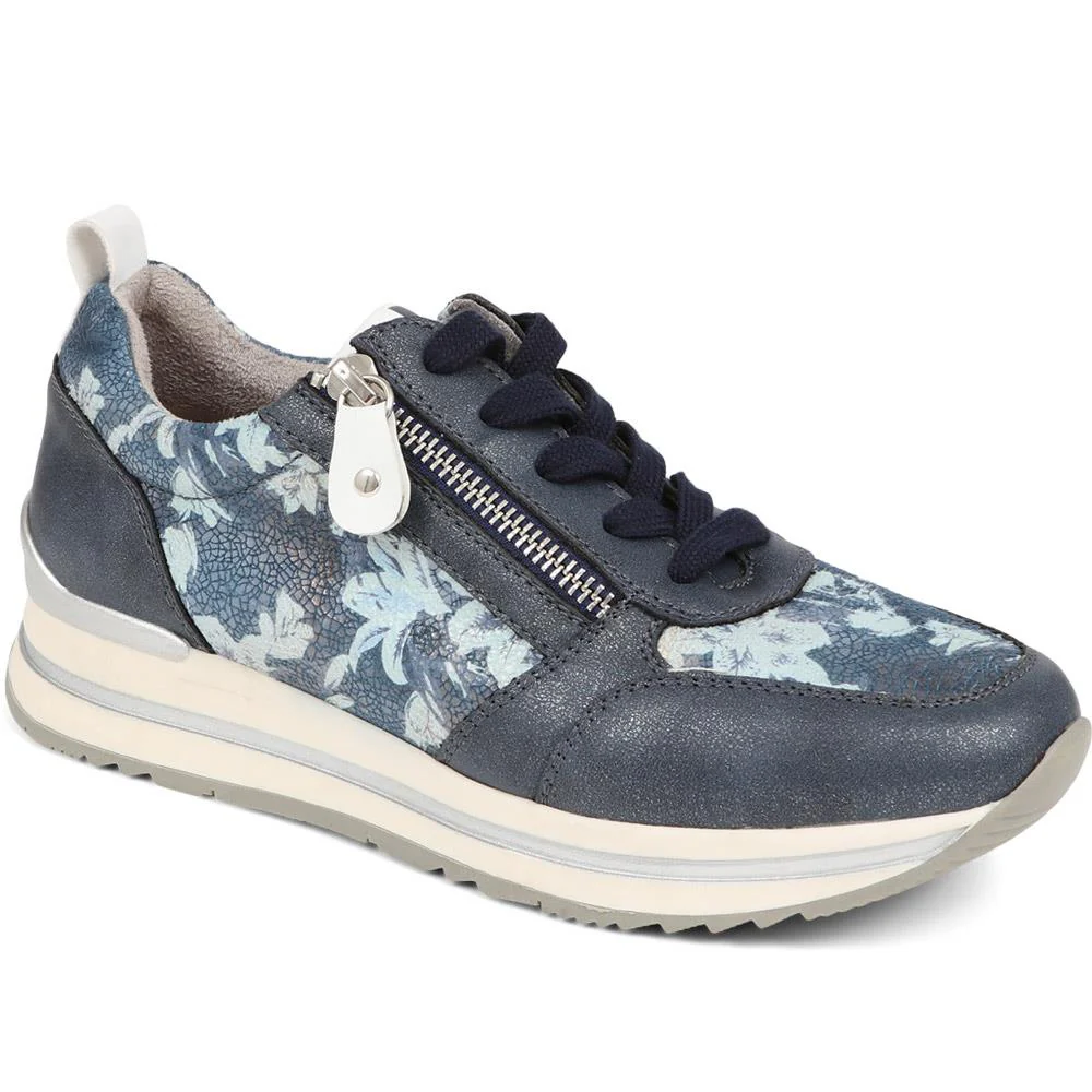 Zip-Up Laced Floral Trainers - WBINS39070 / 325 159 - Image 3
