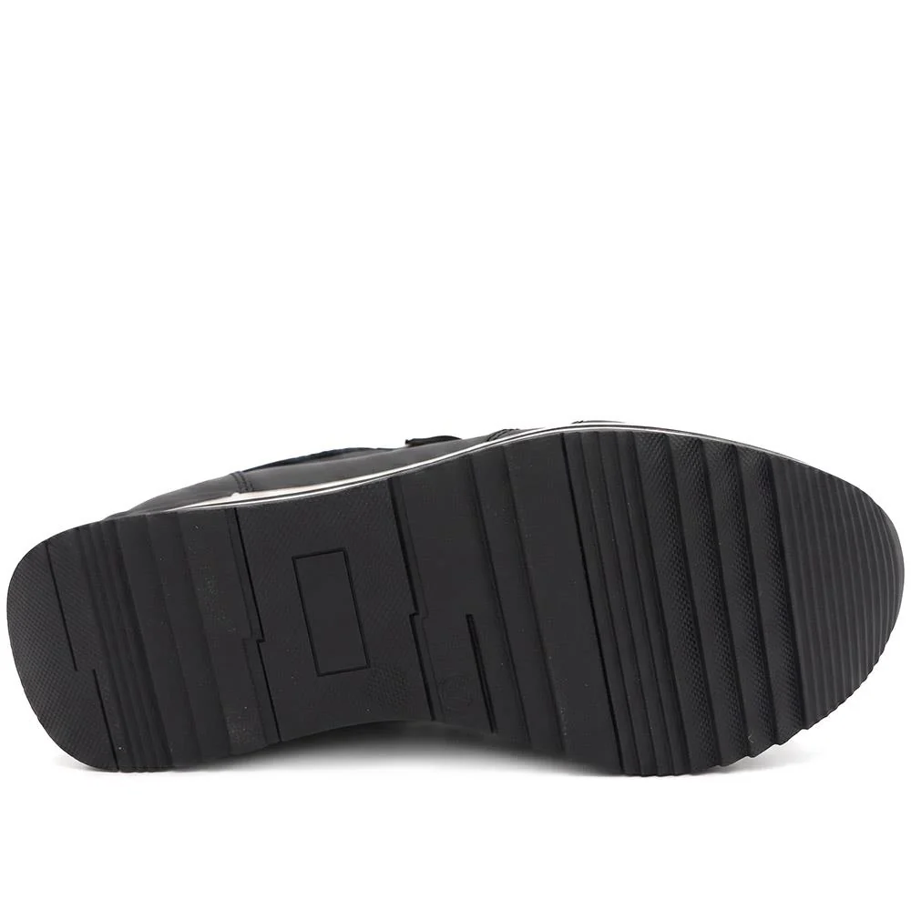 Zip-Up Laced Trainers - WBINS39070 / 325 159 - Black - Image 5
