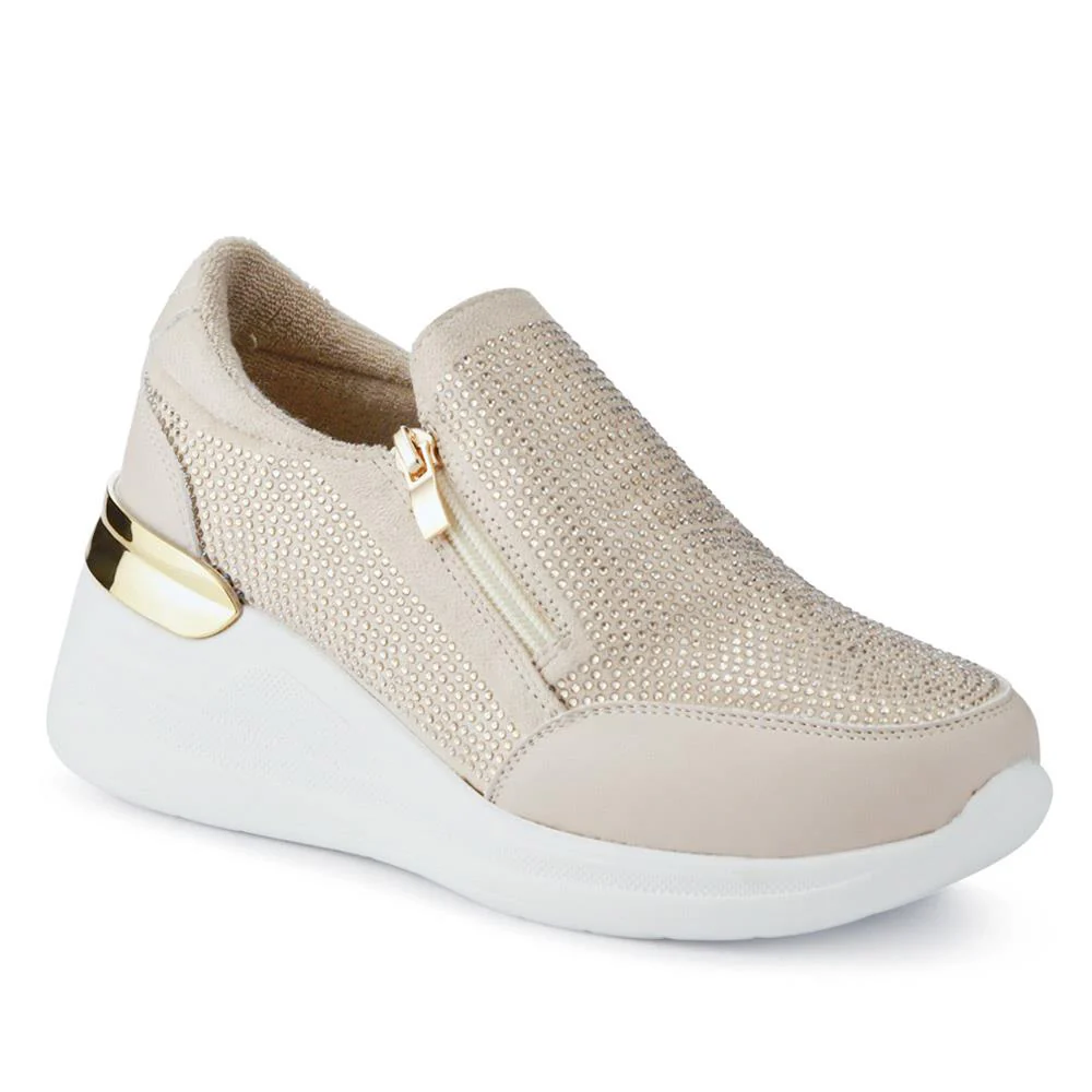 Zip-Up Trainers - SENBO41003 / 327 458 - Beige