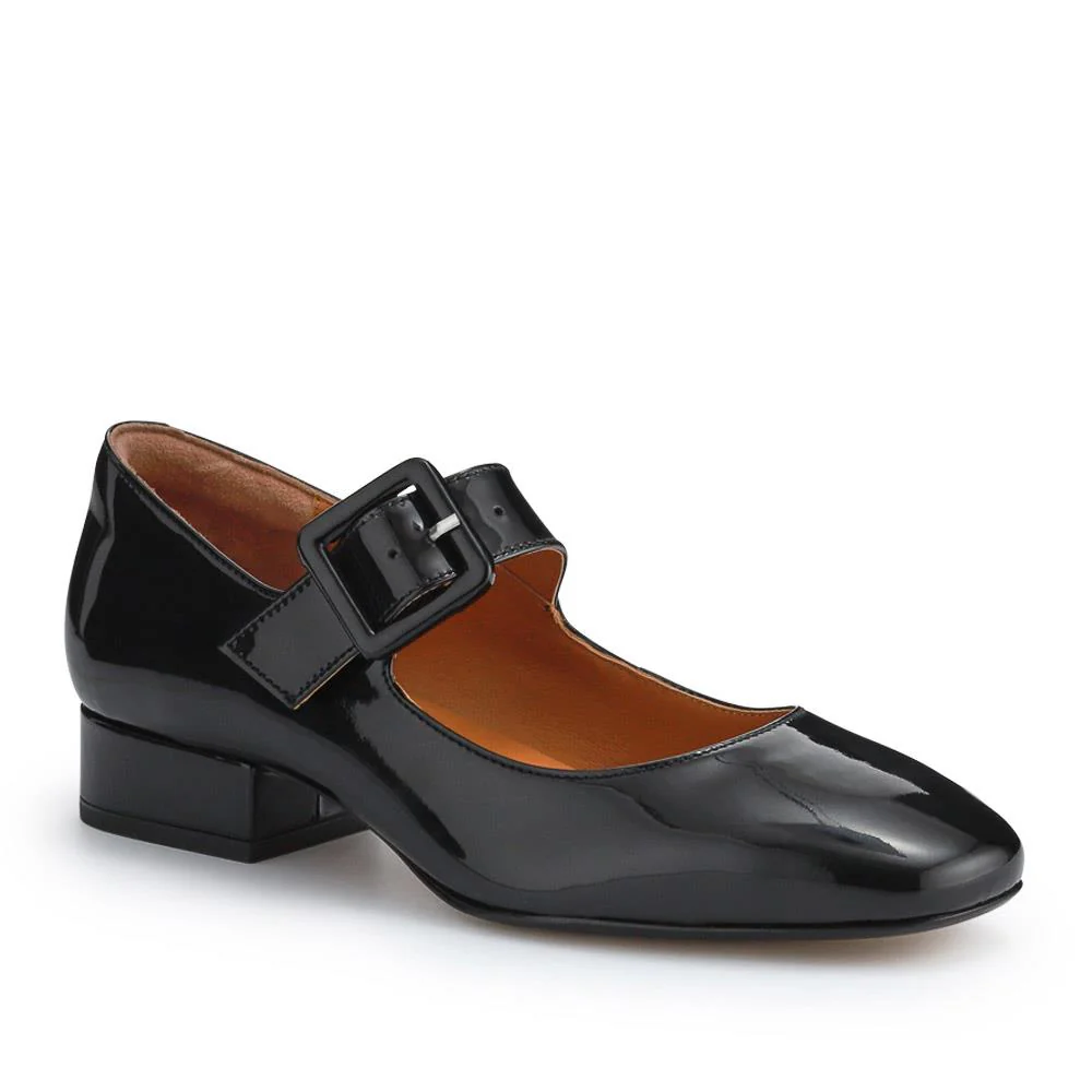 Zuri Leather Mary Janes - ZURI / 327 553 - Black Patent