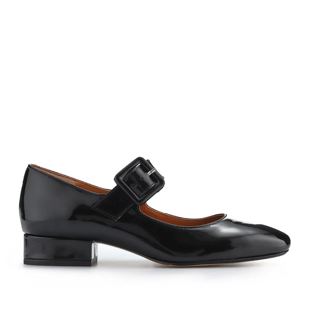 Zuri Leather Mary Janes - ZURI / 327 553 - Black Patent - Image 2